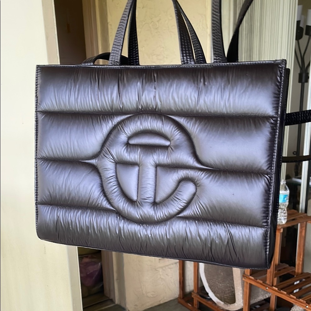 Telfar Black Puffer Tote